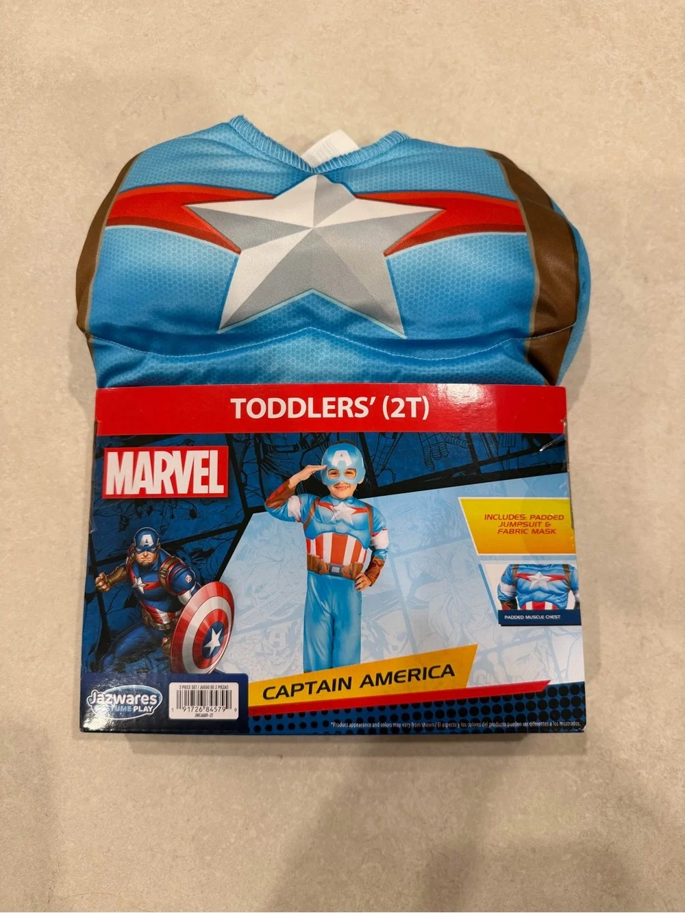 Marvel Captain America Toddler Costume - Blue, Red, White - Picture 1 of 4
